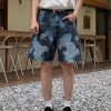 1787217524671052.jpg 3576 Men's 11.8 oz Baggy Loose Graffiti Printing Denim Shorts