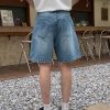 1787217538877691.jpg 3576 Men's 11.8 oz Baggy Loose Graffiti Printing Denim Shorts
