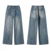 Women's 11 OZ Classic Five Pockets Wide Leg Jeans
