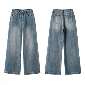 1787309557891286.jpg Women's 11 OZ Classic Five Pockets Wide Leg Jeans