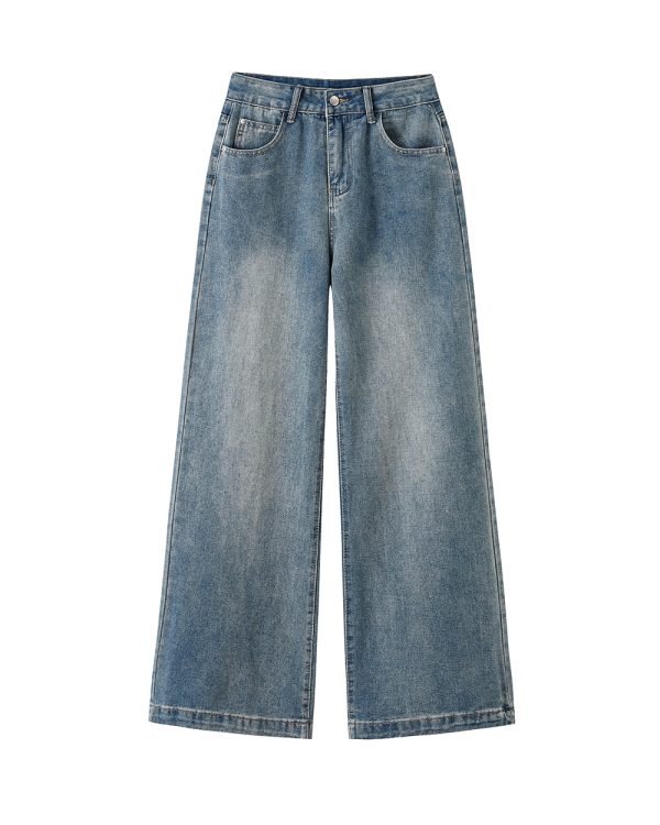 Women's 11 OZ Classic Five Pockets Wide Leg Jeans