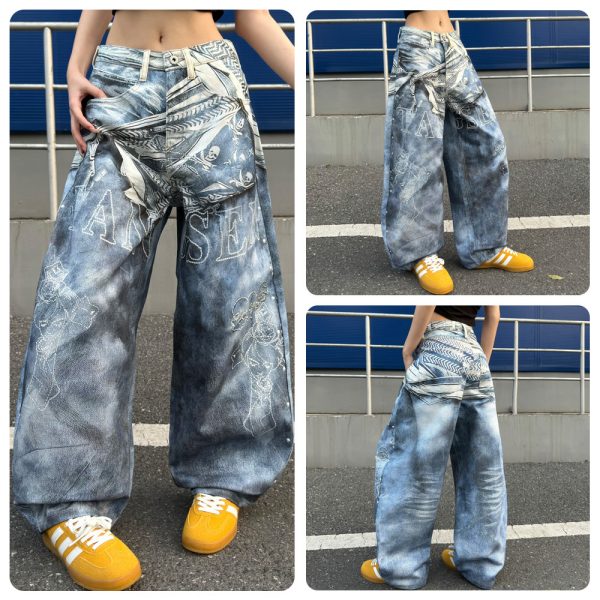 1787542969250509.jpeg 14032 Men's 14.2 OZ 3D Digital Printing Barrel Cut Curve-leg Jeans