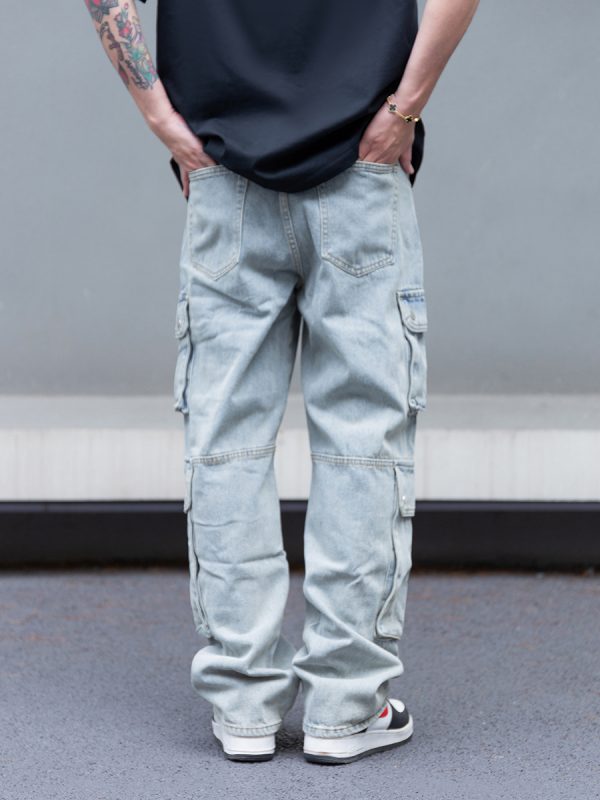 1787568213789043.jpg 8557 Men's 14.2 OZ Vintage Light Wash Cargo Baggy Jeans