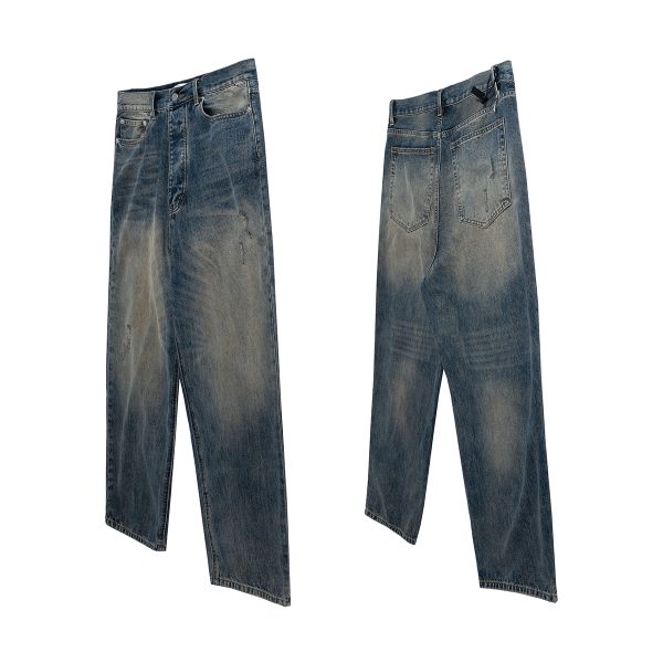1787625444182740.jpg FJ071 Men's 14.6 OZ Mud Vintage Wash Relaxed Straight Jeans