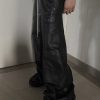8404 Men's Baggy Matte Coated Drawstring Waist Cargo Pants