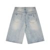 1787682327471575.jpg 1519 Men's 13 OZ Grunge Blue‑purple Two‑tone Denim Cropped Capri Ripped Jeans