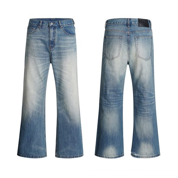 Q213  Men's 14 OZ 100% Cotton Classic Five Pockets Bootcut Jeans