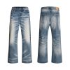 Q212  Men's 13.5 OZ 100% Cotton Heavy 3D Whiskers Bootcut Jeans