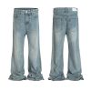 FJ063 Men's 12.8 OZ Light Stone Wash Commuter Style Bootcut Jeans