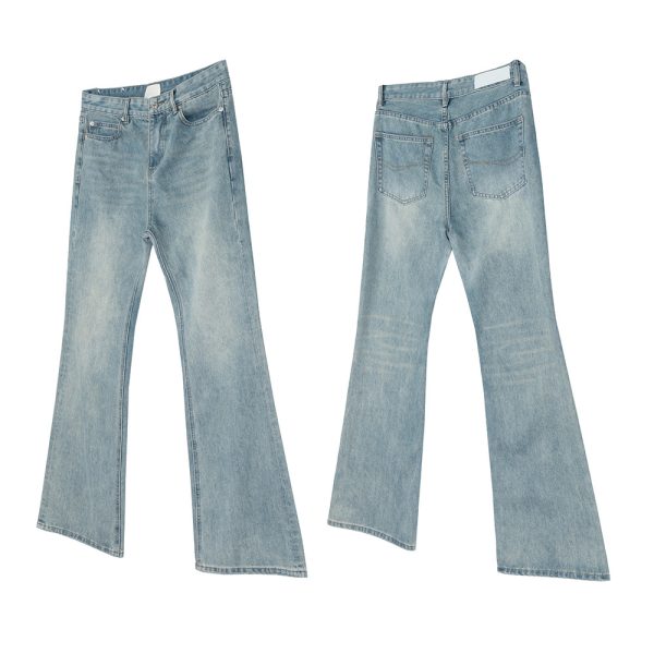 FJ063 Men's 12.8 OZ Light Stone Wash Commuter Style Bootcut Jeans