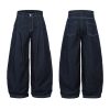 1787747130165887.jpg 3066 Men's 10.8 OZ Baggy Raw Dark Indigo Denim Pleated Balloon Jeans