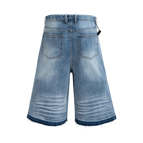 1787748841214093.jpg TJ177 Men's 12.5 OZ Baggy Loose Destroyed Ripped Raw Hem Capri Cropped Jeans