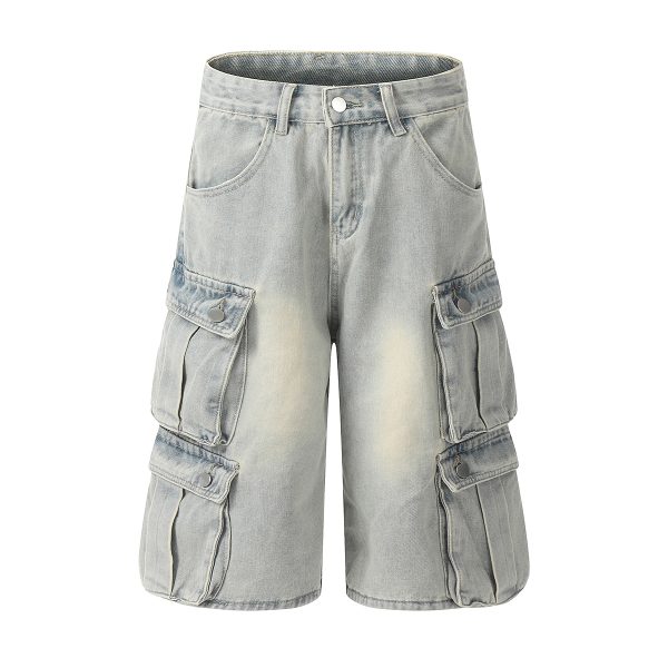 1787749084720342.jpg 1519 Men's 12.5 OZ Baggy Loose Cargo Capri Cropped Jeans