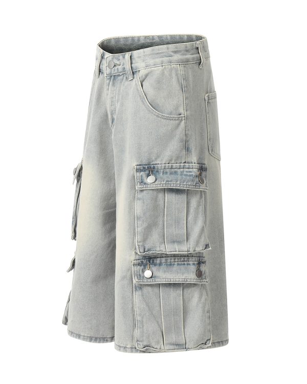 1787749091641024.jpg 1519 Men's 12.5 OZ Baggy Loose Cargo Capri Cropped Jeans