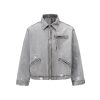1787750130775900.jpg Q148 Men's 15.2 OZ Boxy Ripped Destroyed Zip‑up Denim Jackets