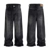 1787817525723849.jpg FJ067 Men's Enzyme Stone Wash Charcoal Black Baggy Jeans