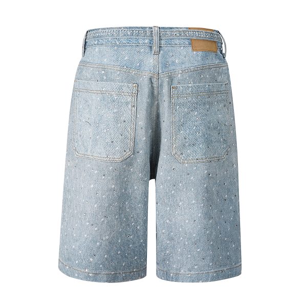 1787829847538016.jpg Q183 Men's 14.5 OZ 100% 3D Digital Printing Rhinestone Baggy Shorts