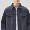 Y1506 Men's Chenille Tone‑on‑Tone Jacquard Denim Jackets