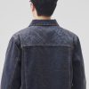 Y1506 Men's Chenille Tone‑on‑Tone Jacquard Denim Jackets