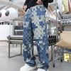 1787921031962862.jpg 3752 Men's 10.4 OZ 100% Cotton Baggy Checkered Jacquard Denim Jeans