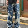 1787921086858802.jpg 3752 Men's 10.4 OZ 100% Cotton Baggy Checkered Jacquard Denim Jeans