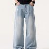 H3825 Men's 12.2 OZ High Rise Vintage Enzyme Stone Wash Ripped Jeans