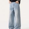 H3825 Men's 12.2 OZ High Rise Vintage Enzyme Stone Wash Ripped Jeans