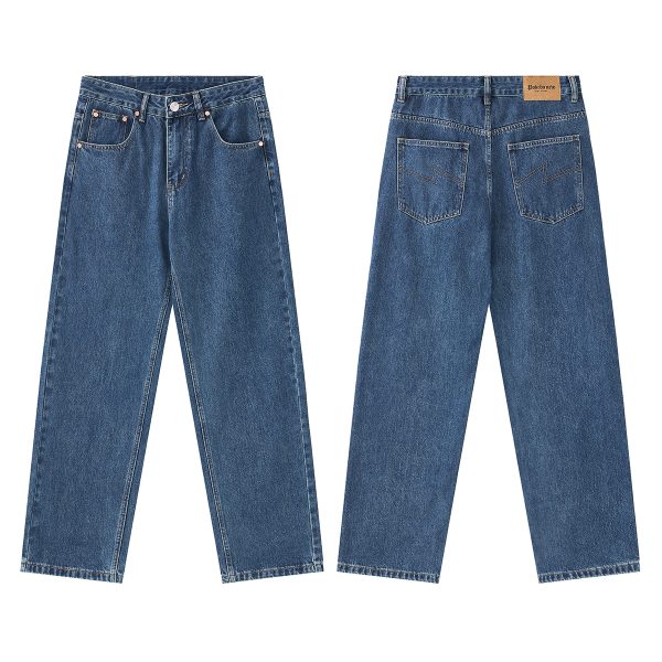 1787930343217145.jpg 6823 Men's 11.8 OZ Cleanfit Stone Wash Relaxed Straight Jeans