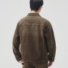 Y1509 Men's 14.5 OZ Boxy Vintage Distressed Brown Workwear Trucker Denim Jackets