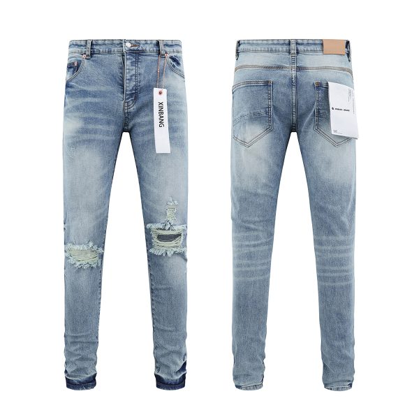 1787974980882757.jpg PB105 Men's 10.6 oz Stretch Destroyed Ripped Skinny Fit Jeans