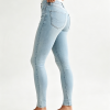 1788123561305278.png Women's Stretch High Rise Skinny Pale Light Blue Enzyme Stone Wash Sandblasted Jeans