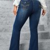 1788124144593861.jpg 819 Women's 12 OZ Plus Size High Rise Flare Embroidered Back Pockets Jeans