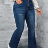 1788124163560229.jpg 819 Women's 12 OZ Plus Size High Rise Flare Embroidered Back Pockets Jeans