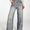 1788125419108755.png Women's 12.8 OZ All‑over Rhinestone Wide Leg Snow Wash Jeans