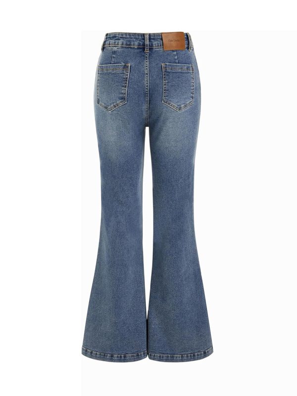 Women's 11.5 OZ High Rise Bow Tie Lace‑up Flare Jeans