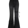 Women's 11.5 OZ High Rise Bow Tie Lace‑up Flare Jeans
