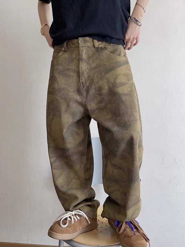 CAMO002 Men's Camo Digital All Over Printing Baggy Wide Leg Pants