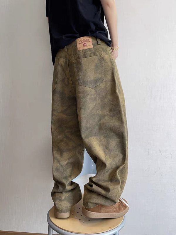 CAMO002 Men's Camo Digital All Over Printing Baggy Wide Leg Pants