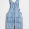 1788749706375181.jpg Toddler Boys 9.6 OZ Light Acid Wash Cargo Denim Short Overalls Shortalls