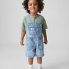 1788749715537909.jpg Toddler Boys 9.6 OZ Light Acid Wash Cargo Denim Short Overalls Shortalls