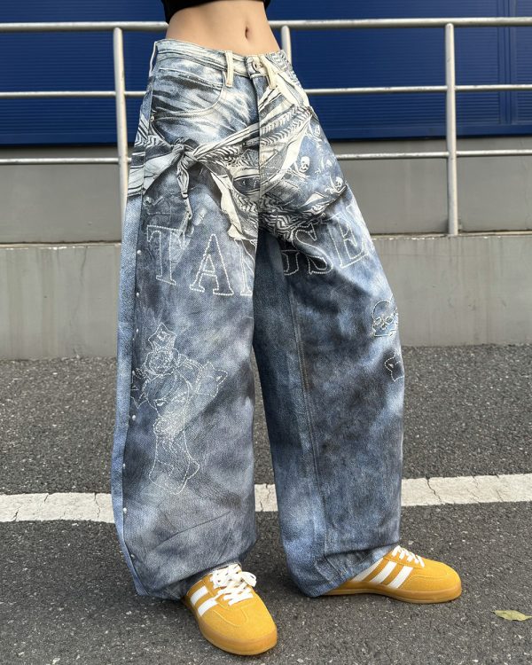 1788827404106868.jpeg 14032 Men's 14.2 OZ 3D Digital Printing Barrel Cut Curve-leg Jeans