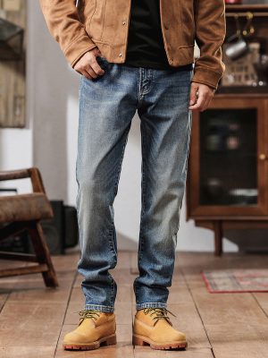 5067  Men's 12.8 OZ Selvedge Slim Fit Straight Denim Jeans