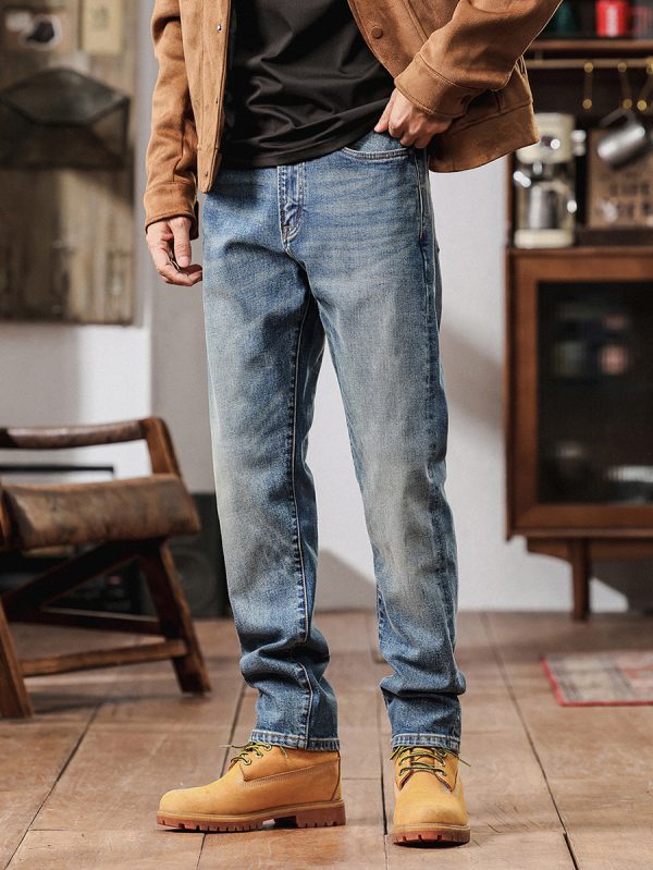 1788827716581845.jpg 5067 Men's 12.8 OZ Selvedge Slim Fit Straight Denim Jeans