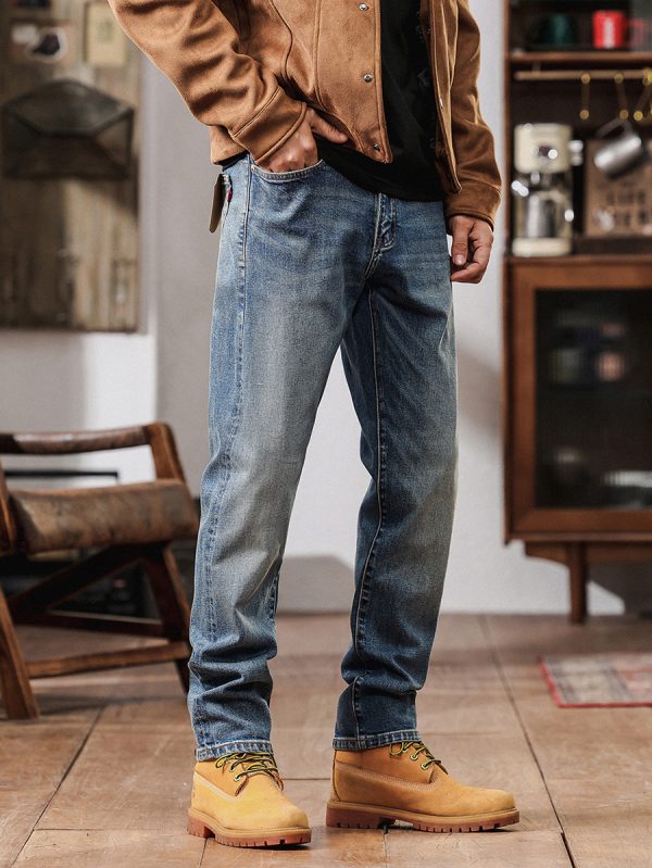 1788827727713218.jpg 5067 Men's 12.8 OZ Selvedge Slim Fit Straight Denim Jeans