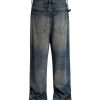 1788827782580632.jpg FJ071 Men's 14.6 OZ Mud Vintage Wash Relaxed Straight Jeans