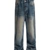 1788827794232694.jpg FJ071 Men's 14.6 OZ Mud Vintage Wash Relaxed Straight Jeans