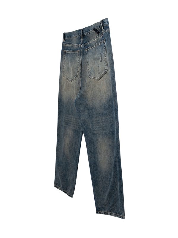 1788827812186699.jpg FJ071 Men's 14.6 OZ Mud Vintage Wash Relaxed Straight Jeans