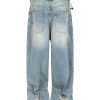 1788828178392312.jpg TJ175 Men's Ripped Webbing Metal Adjuster Buckle Wide Leg Jeans