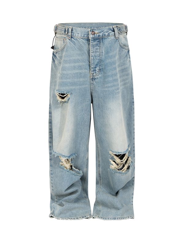 1788828203873071.jpg TJ175 Men's Ripped Webbing Metal Adjuster Buckle Wide Leg Jeans