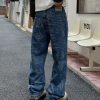6803 Men's 13.6 OZ All‑Over Laser Etching Relaxed Straight Jeans